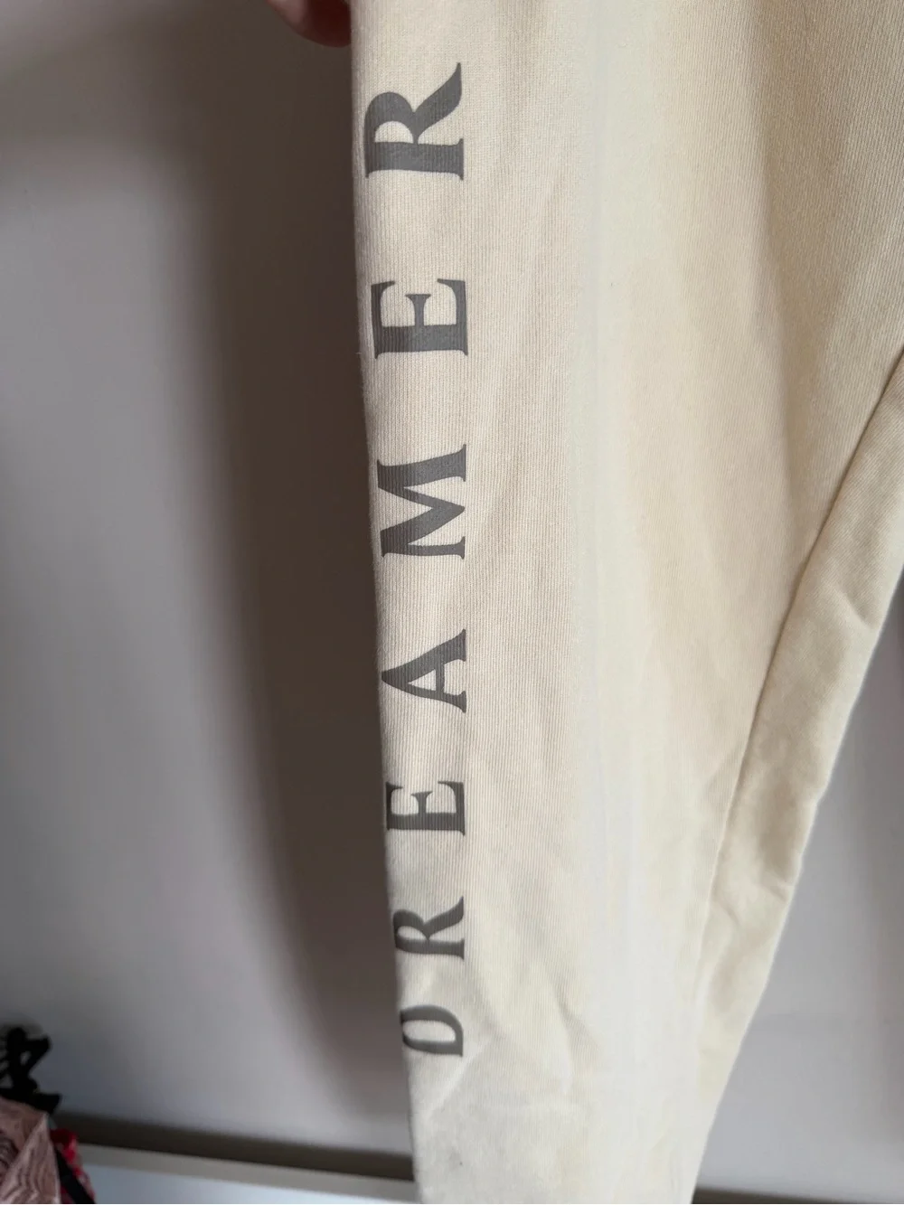 YoungLA Dreamer Cream Embroidered Crane Jogger Sweatpants Large
